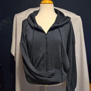 Lou & Grey Dark Gray Zip-Up Hoodie